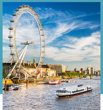 view of london eye and thames river