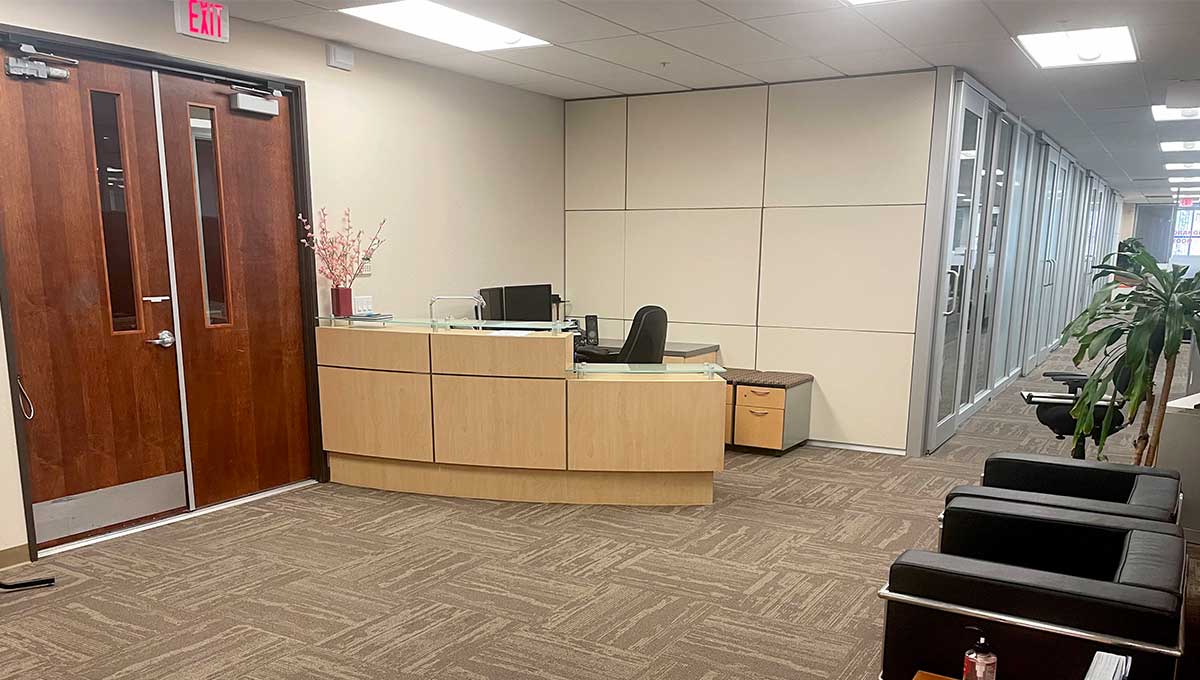 view of reception area in an interior office